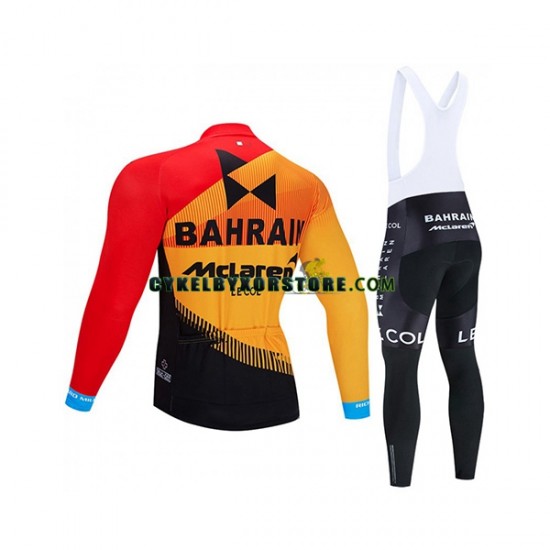 Herr Cykeltröjor Långärmad och Bib Cykeltights 2020 Team Bahrain McLaren N001