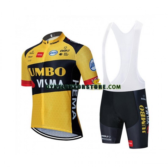 Herr Cykeltröjor och Bib Cykelshorts 2020 Team Jumbo-Visma N001