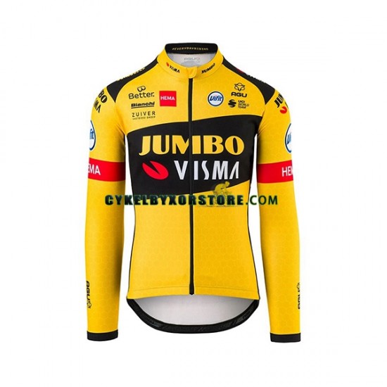 Herr Cykeltröjor Långärmad 2020 Team Jumbo-Visma N001