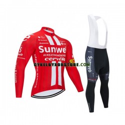 Herr Cykeltröjor Långärmad och Bib Cykeltights 2020 Team Sunweb N001