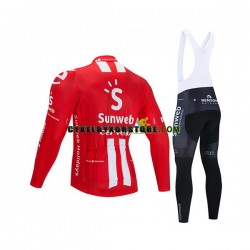 Herr Cykeltröjor Långärmad och Bib Cykeltights 2020 Team Sunweb N001