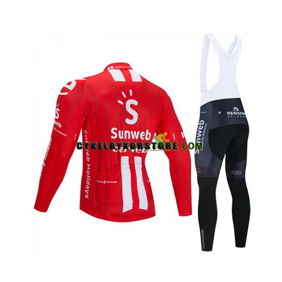 Herr Cykeltröjor Långärmad och Bib Cykeltights 2020 Team Sunweb N001