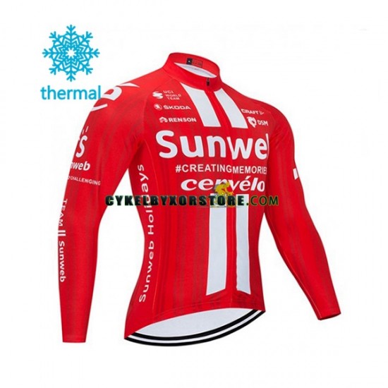 Herr Cykeltröjor Vinter Thermal Fleece 2020 Team Sunweb N001
