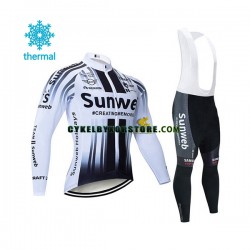 Herr Cykeltröjor Långärmad och Bib Cykeltights Vinter Thermal Fleece 2020 Team Sunweb N002