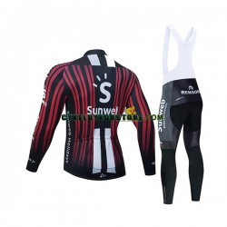 Herr Cykeltröjor Långärmad och Bib Cykeltights 2020 Team Sunweb N003
