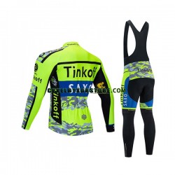 Herr Cykeltröjor Långärmad och Bib Cykeltights 2020 Tinkoff N001