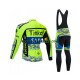 Herr Cykeltröjor Långärmad och Bib Cykeltights 2020 Tinkoff N001