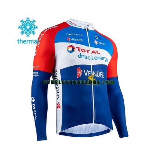 Herr Cykeltröjor Vinter Thermal Fleece 2020 Total Direct Energie N001