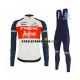 Herr Cykeltröjor Långärmad och Bib Cykeltights Vinter Thermal Fleece 2020 Trek Segafredo N001