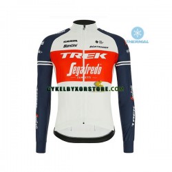 Herr Cykeltröjor Långärmad och Bib Cykeltights Vinter Thermal Fleece 2020 Trek Segafredo N001
