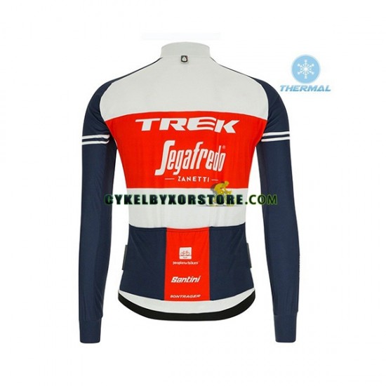 Herr Cykeltröjor Långärmad och Bib Cykeltights Vinter Thermal Fleece 2020 Trek Segafredo N001