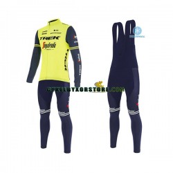 Herr Cykeltröjor Långärmad och Bib Cykeltights Vinter Thermal Fleece 2020 Trek Segafredo N002