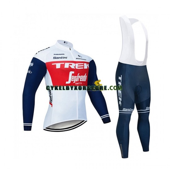 Herr Cykeltröjor Långärmad och Bib Cykeltights 2020 Trek-Segafredo N001