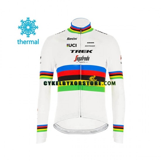 Herr Cykeltröjor Vinter Thermal Fleece 2020 Trek-Segafredo UCI World Champion N001