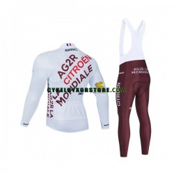 Herr Cykeltröjor Långärmad och Bib Cykeltights 2021 AG2R Citroen Team N001
