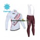 Herr Cykeltröjor Långärmad och Bib Cykeltights Vinter Thermal Fleece 2021 AG2R Citroen Team N001