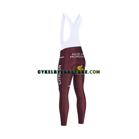 Herr Långa cykelbyxor med hängslen 2021 AG2R Citroen Team N001