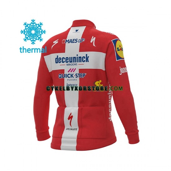 Herr Cykeltröjor Vinter Thermal Fleece 2021 Deceuninck-Quick-Step N007