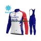 Herr Cykeltröjor Långärmad och Bib Cykeltights Vinter Thermal Fleece 2021 Groupama-FDJ N001