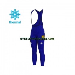 Herr Långa cykelbyxor med hängslen Vinter Thermal Fleece 2021 Groupama-FDJ N001