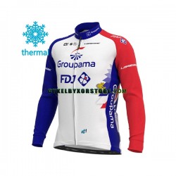 Herr Cykeltröjor Vinter Thermal Fleece 2021 Groupama-FDJ N001