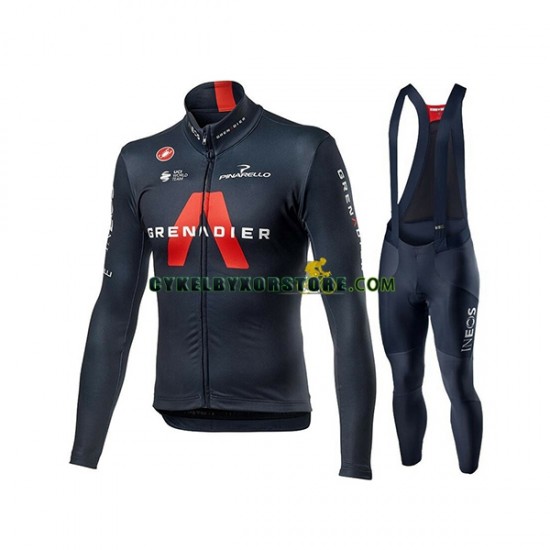 Herr Cykeltröjor Långärmad och Bib Cykeltights 2021 Ineos Grenadiers N001