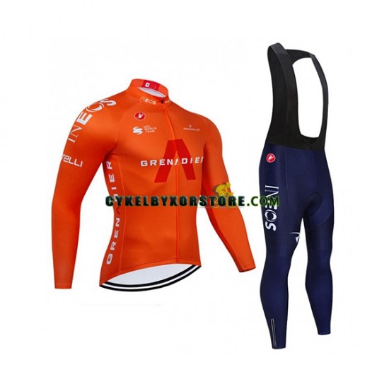 Herr Cykeltröjor Långärmad och Bib Cykeltights 2021 Ineos Grenadiers N002