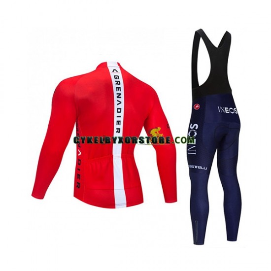 Herr Cykeltröjor Långärmad och Bib Cykeltights 2021 Ineos Grenadiers N005