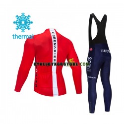 Herr Cykeltröjor Långärmad och Bib Cykeltights Vinter Thermal Fleece 2021 Ineos Grenadiers N005