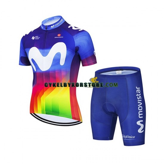 Barn Cykeltröjor och Cykelshorts 2021 Movistar team N002