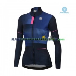 Dam Cykeltröjor Långärmad och Cykeltights Vinter Thermal Fleece 2021 Sportful Leaf N001