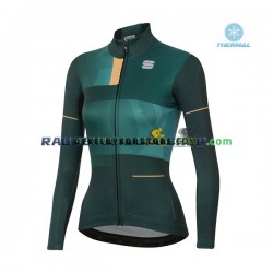 Dam Cykeltröjor Vinter Thermal Fleece 2021 Sportful Leaf N002
