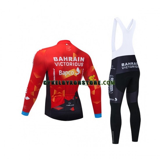Herr Cykeltröjor Långärmad och Bib Cykeltights 2021 Team Bahrain Victorious N001