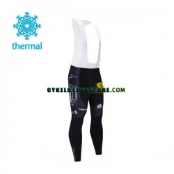 Herr Långa cykelbyxor med hängslen Vinter Thermal Fleece 2021 Team Bahrain Victorious N001