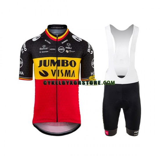Herr Cykeltröjor och Bib Cykelshorts 2021 Team Jumbo-Visma N001