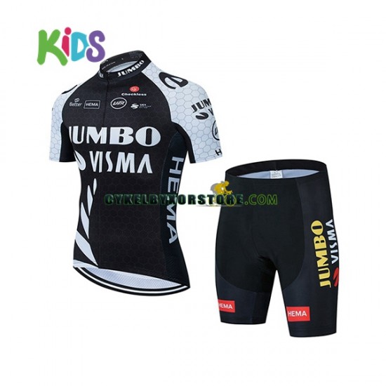 Barn Cykeltröjor och Cykelshorts 2021 Team Jumbo-Visma N002