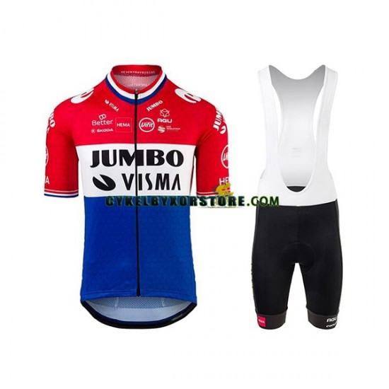 Herr Cykeltröjor och Bib Cykelshorts 2021 Team Jumbo-Visma N004