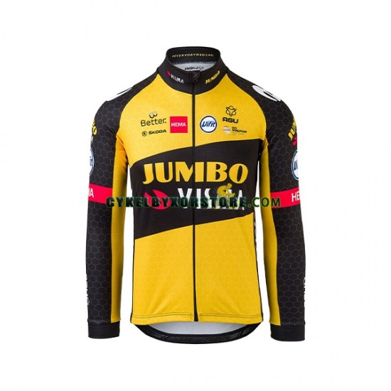 Herr Cykeltröjor Långärmad 2021 Team Jumbo-Visma N005