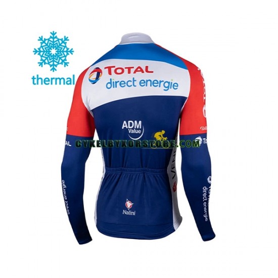 Herr Cykeltröjor Vinter Thermal Fleece 2021 Team TotalEnergies N001