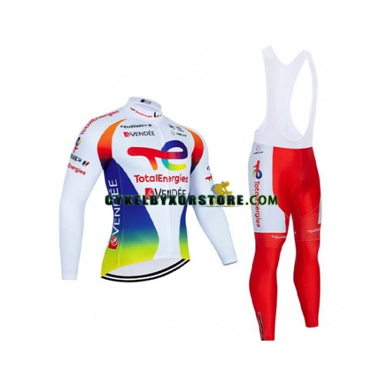Herr Cykeltröjor Långärmad och Bib Cykeltights 2021 Team TotalEnergies N003