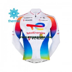 Herr Cykeltröjor Vinter Thermal Fleece 2021 Team TotalEnergies N003