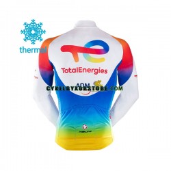 Herr Cykeltröjor Vinter Thermal Fleece 2021 Team TotalEnergies N003