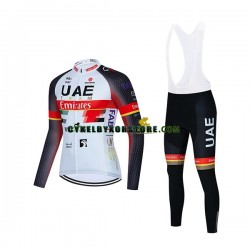 Herr Cykeltröjor Långärmad och Bib Cykeltights 2021 UAE Team Emirates N001