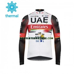Herr Cykeltröjor Vinter Thermal Fleece 2021 UAE Team Emirates N002