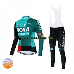Herr Cykeltröjor Långärmad och Bib Cykeltights Vinter Thermal Fleece 2022 Bora-Hansgrohe N001