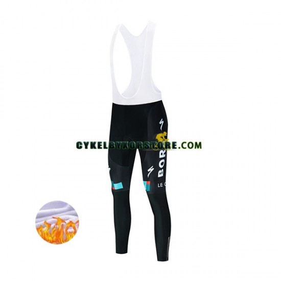 Herr Långa cykelbyxor med hängslen Vinter Thermal Fleece 2022 Bora-Hansgrohe N001