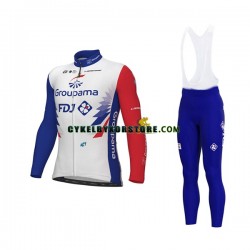 Herr Cykeltröjor Långärmad och Bib Cykeltights 2022 Groupama-FDJ N001