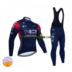 Herr Cykeltröjor Långärmad och Bib Cykeltights Vinter Thermal Fleece 2022 Ineos Grenadiers N001