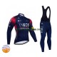 Herr Cykeltröjor Långärmad och Bib Cykeltights Vinter Thermal Fleece 2022 Ineos Grenadiers N001
