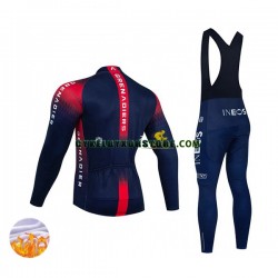 Herr Cykeltröjor Långärmad och Bib Cykeltights Vinter Thermal Fleece 2022 Ineos Grenadiers N001